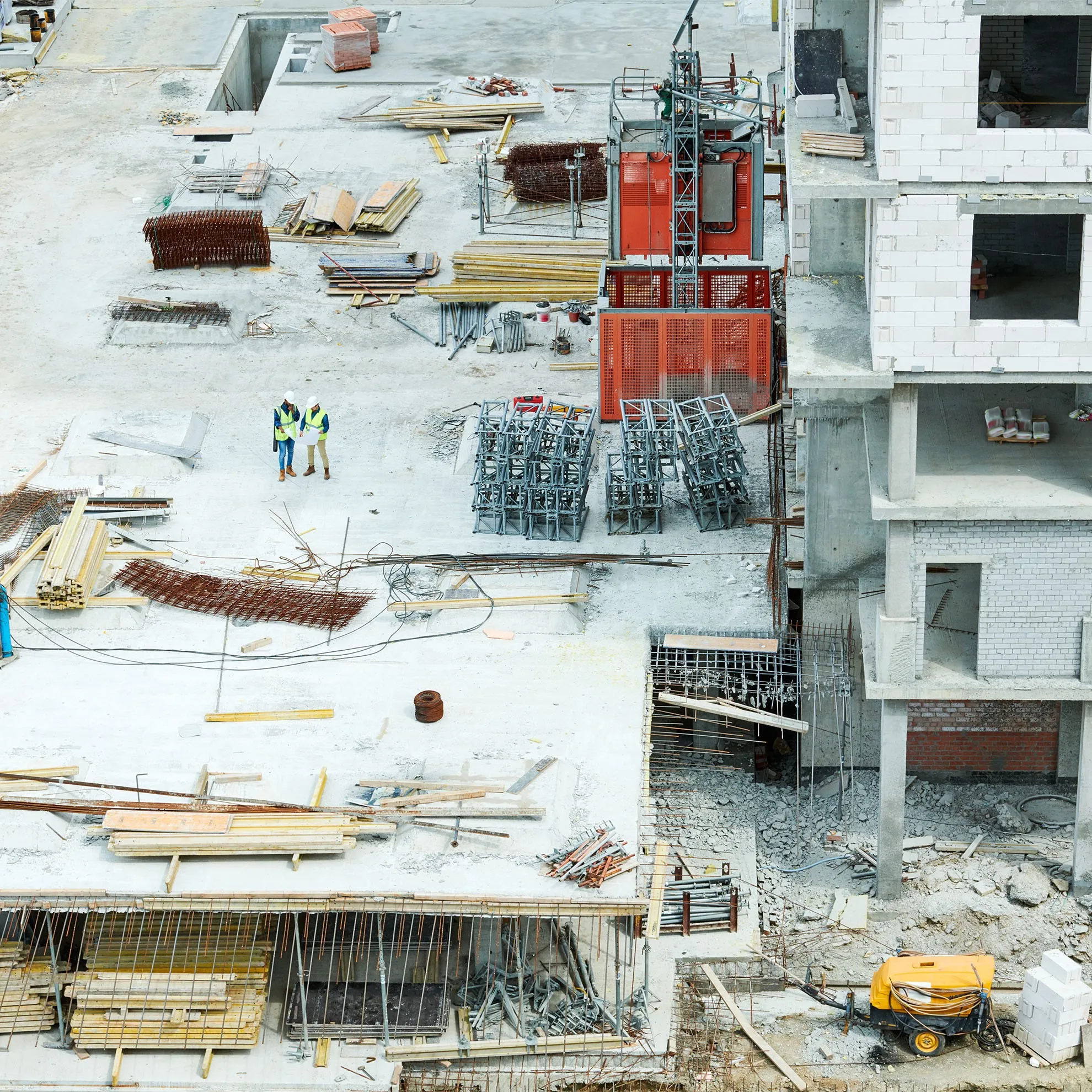 Area di cantiere rilevata con drone per il calcolo dei volumi