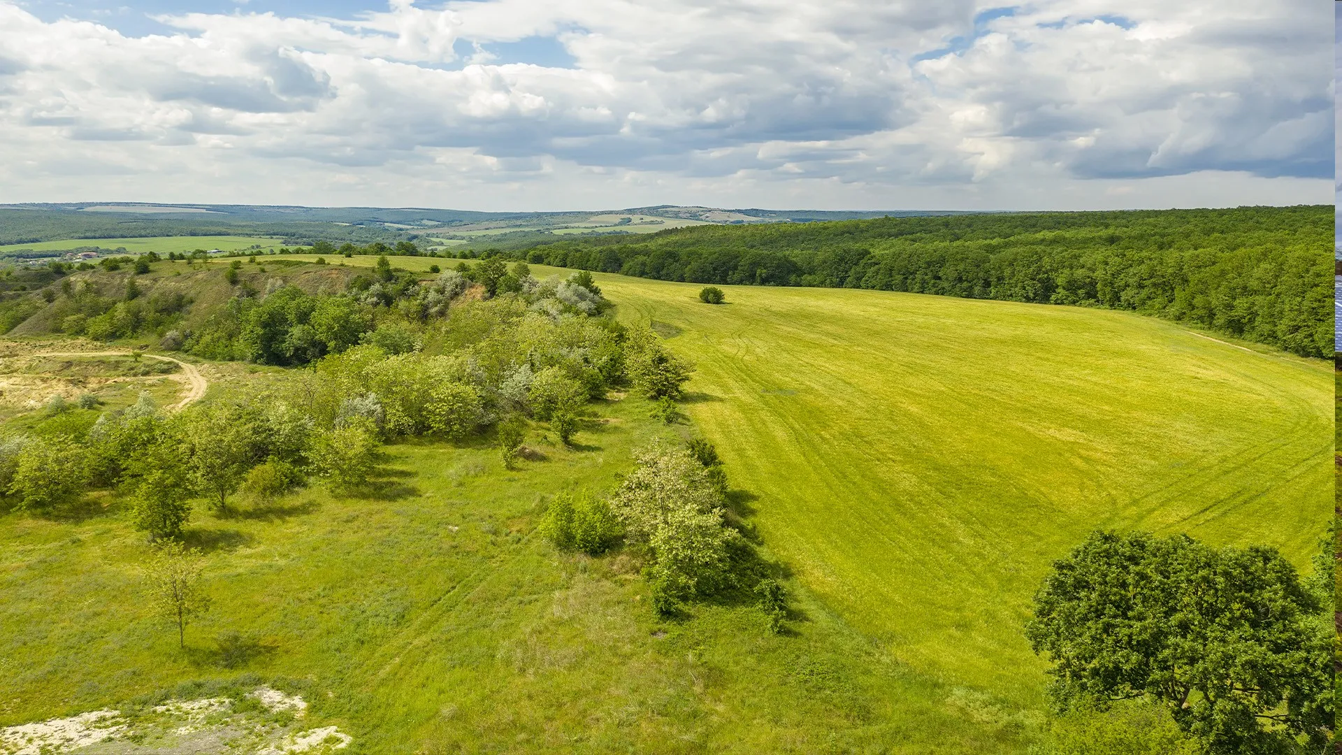 Rilievo con drone di un terreno visto dall'alto